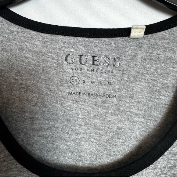GUESS Heather Gray Tank Top with Black Trim - Picture 7 of 7